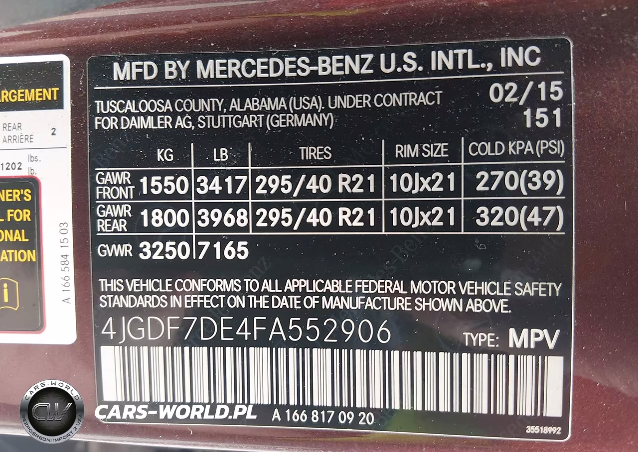 2015 Mercedes-Benz Gl 550 4Matic VIN:4JGDF7DE4FA552906 - 9