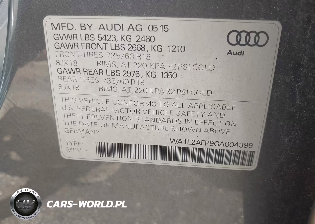 2016 Audi Q5 2.0T Premium VIN:WA1L2AFP9GA004399 - 9