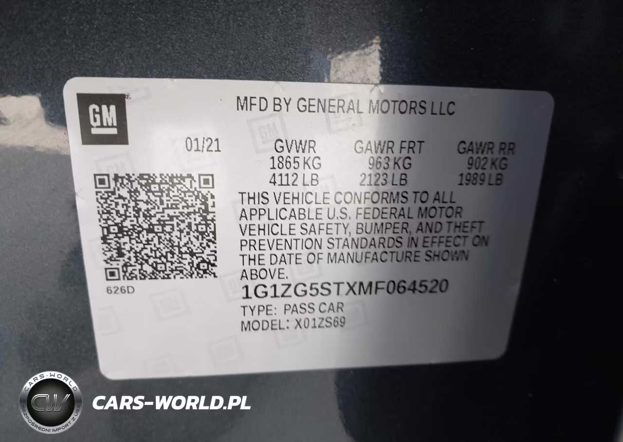 2021 Chevrolet Malibu Fwd Rs VIN:1G1ZG5STXMF064520 - 9