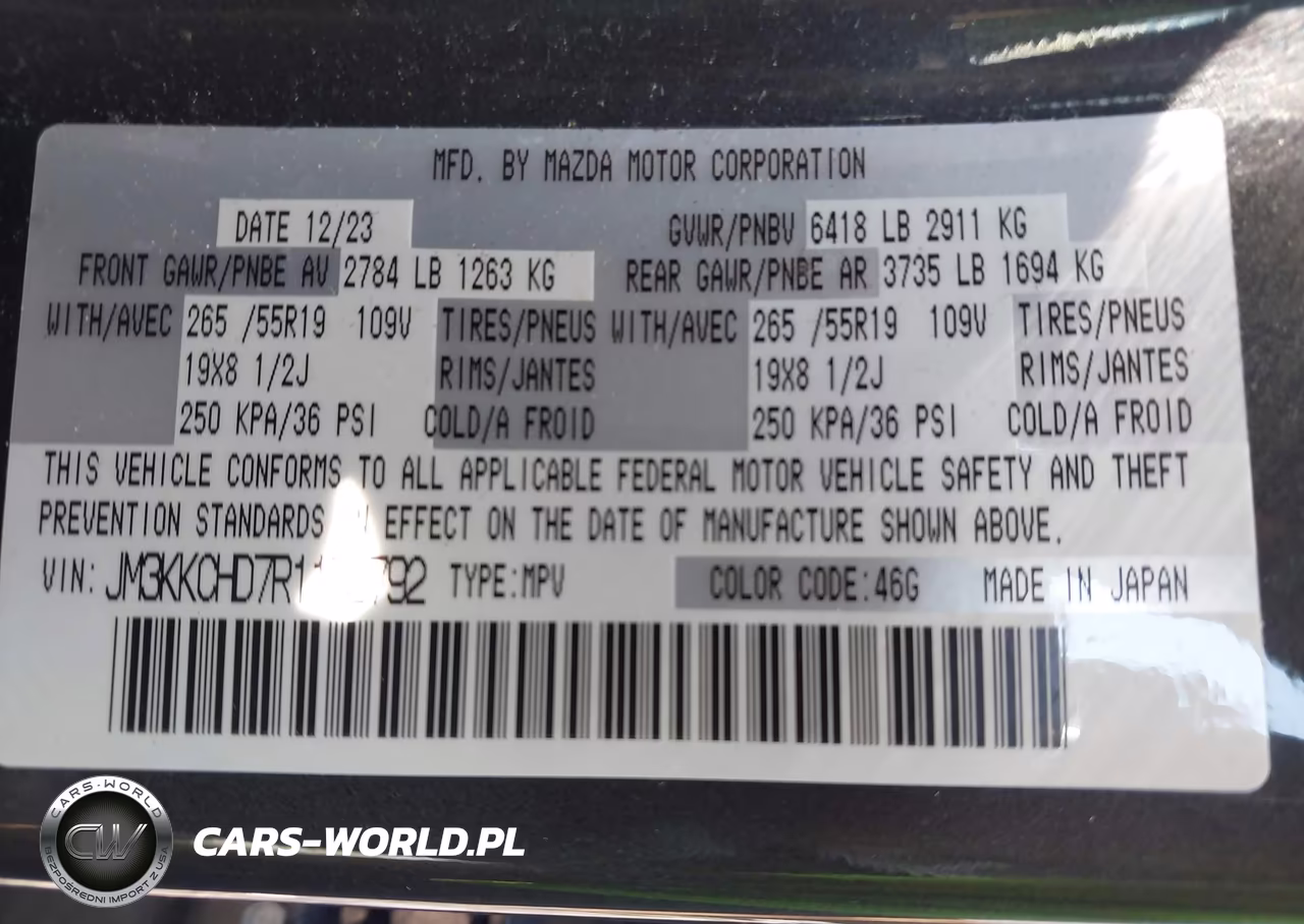 2024 Mazda Cx-90 3.3 Turbo Preferred Plus VIN:JM3KKCHD7R1153792 - 9