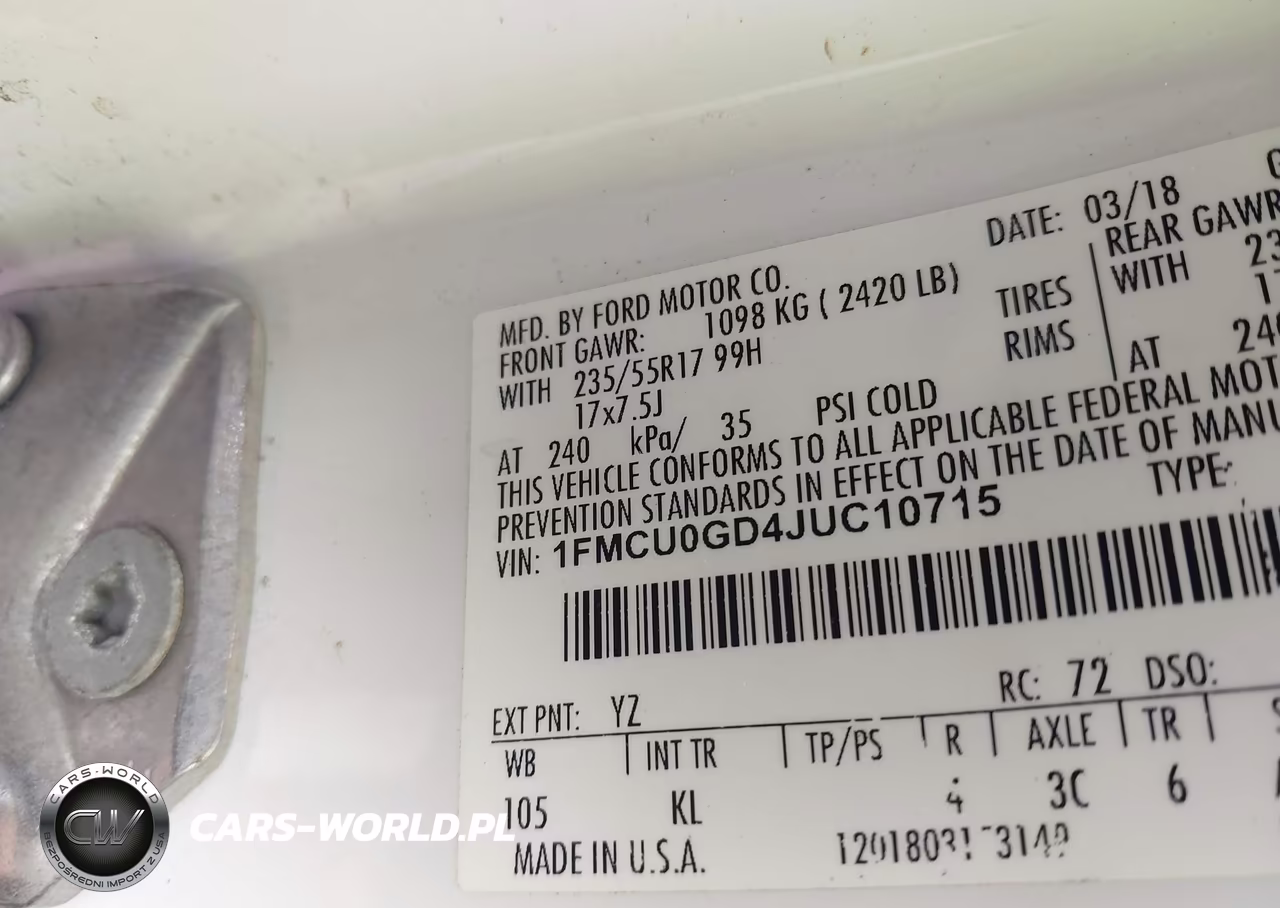 2018 Ford Escape Se VIN:1FMCU0GD4JUC10715 - 9
