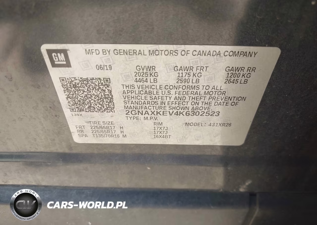 2019 Chevrolet Equinox Lt VIN:2GNAXKEV4K6302523 - 9