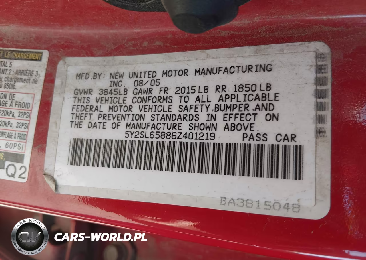 2006 Pontiac Vibe VIN:5Y2SL65886Z401219 - 9