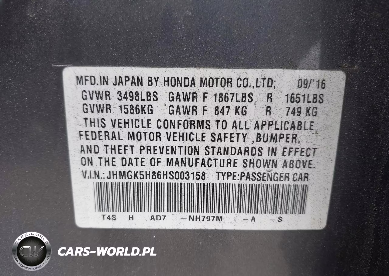 2017 Honda Fit Ex-L VIN:JHMGK5H86HS003158 - 9