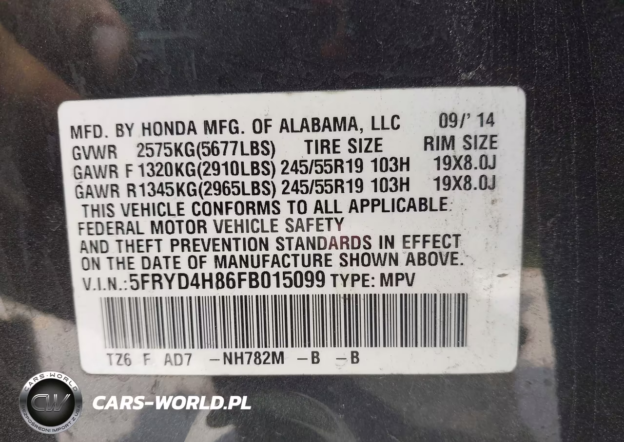 2015 Acura Mdx Advance Pkg W-Entertainment Pkg VIN:5FRYD4H86FB015099 - 9