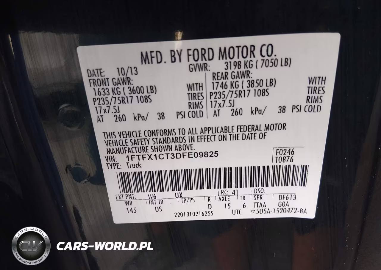 2013 Ford F-150 Xlt VIN:1FTFX1CT3DFE09825 - 9
