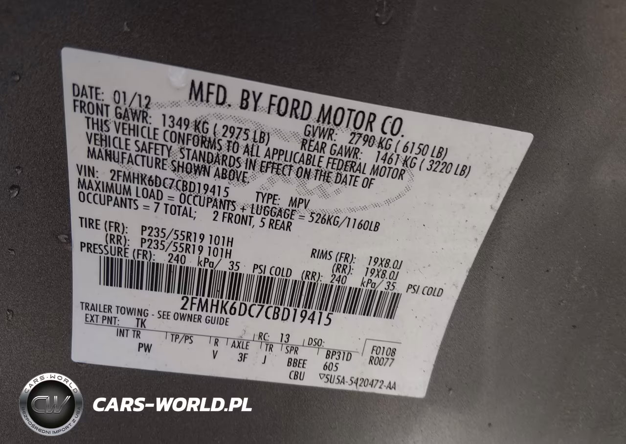 2012 Ford Flex Limited VIN:2FMHK6DC7CBD19415 - 9