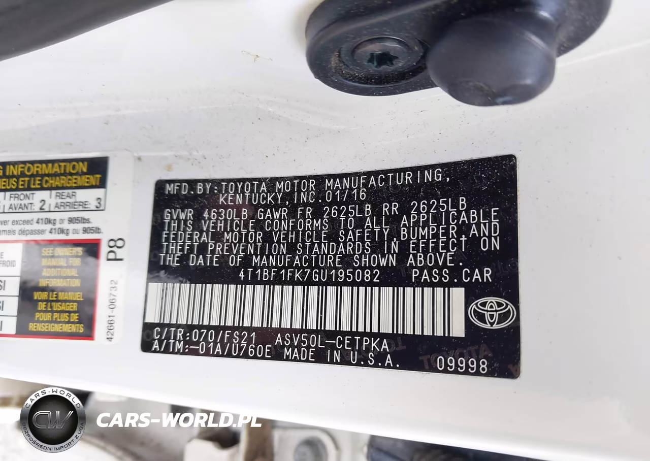 2016 Toyota Camry Se VIN:4T1BF1FK7GU195082 - 9