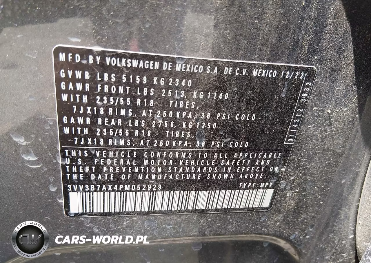 2023 Volkswagen Tiguan 2.0T Se VIN:3VV3B7AX4PM052929 - 9