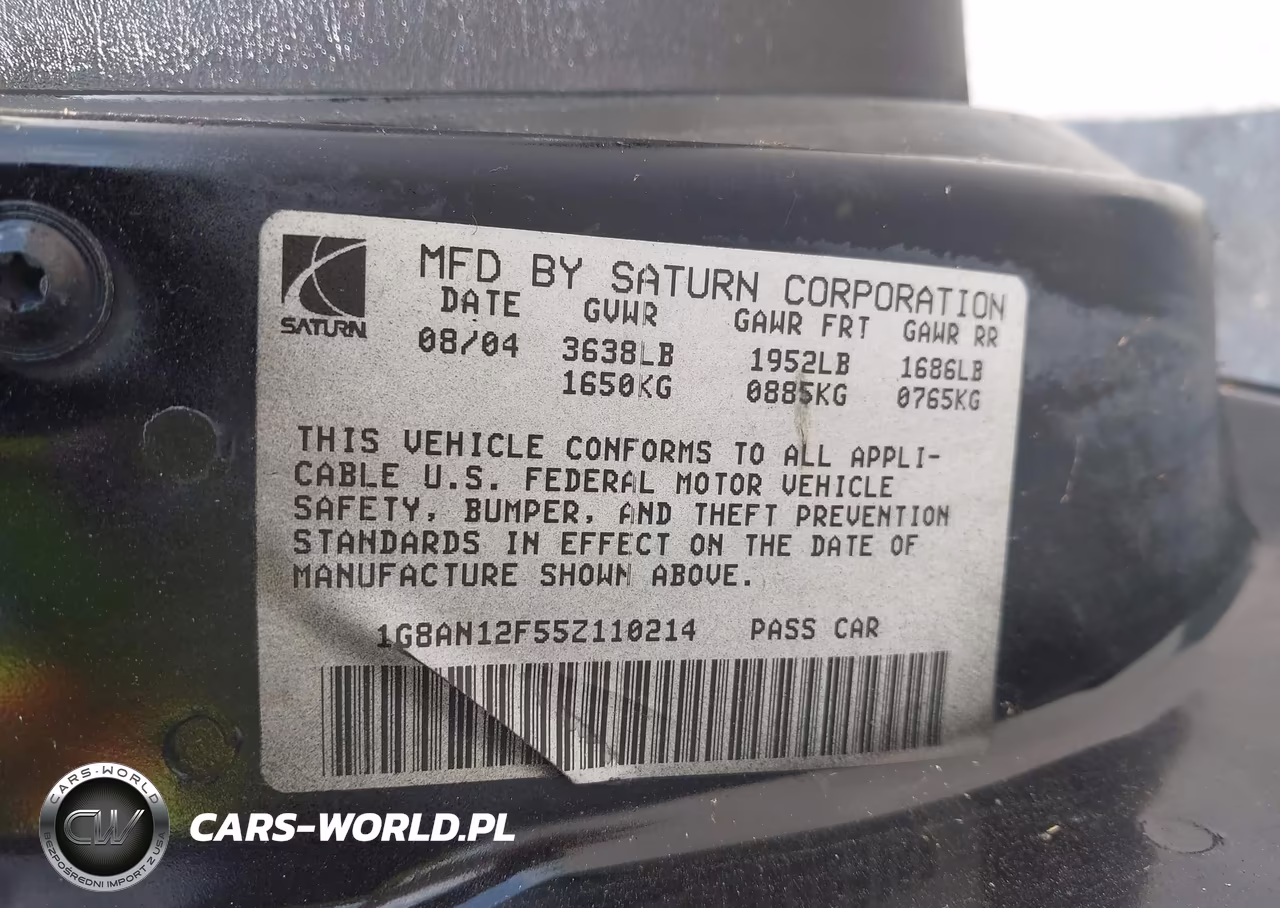 2005 Saturn Ion 2 VIN:1G8AN12F55Z110214 - 9