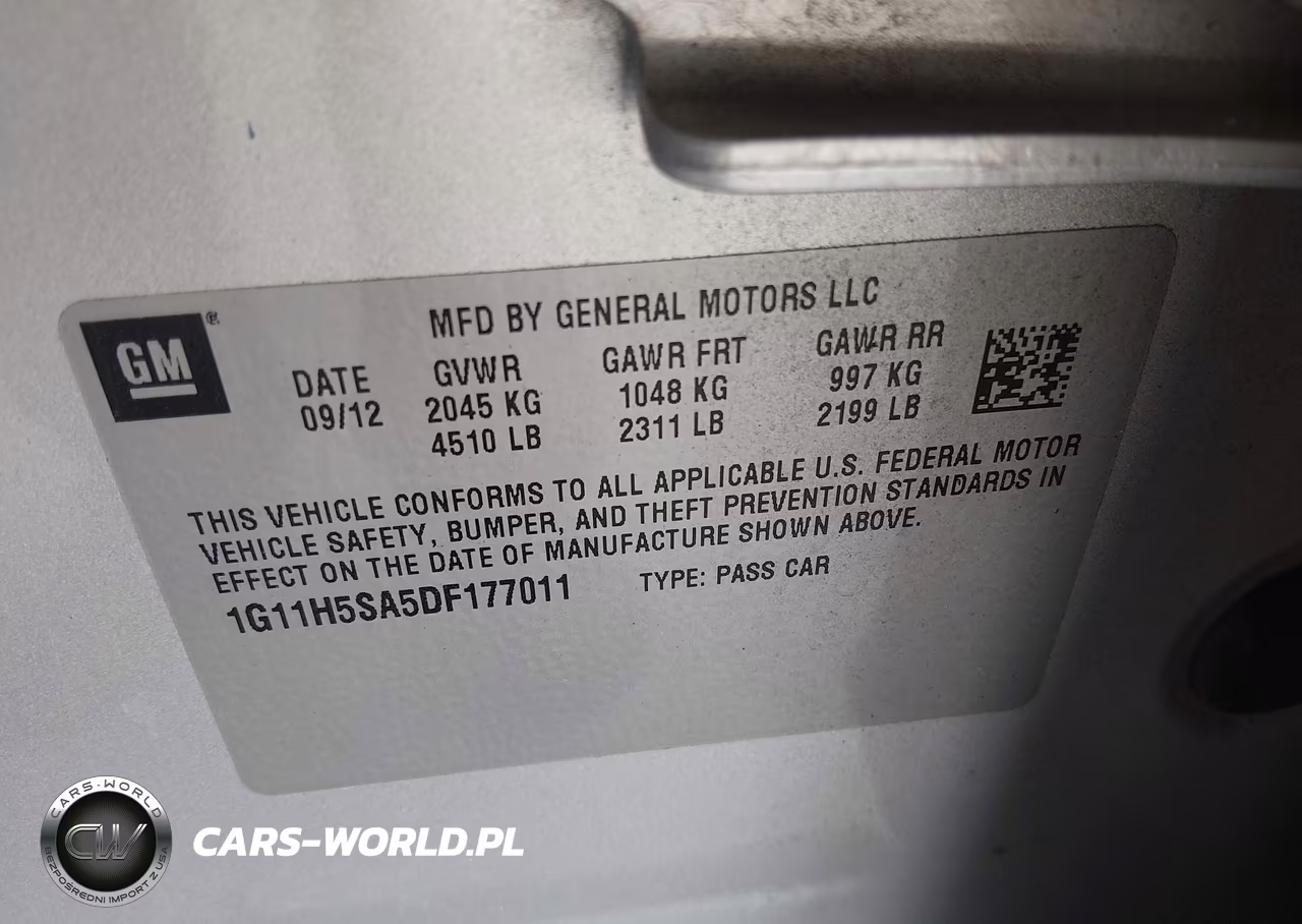 2013 Chevrolet Malibu 1Lz VIN:1G11H5SA5DF177011 - 9