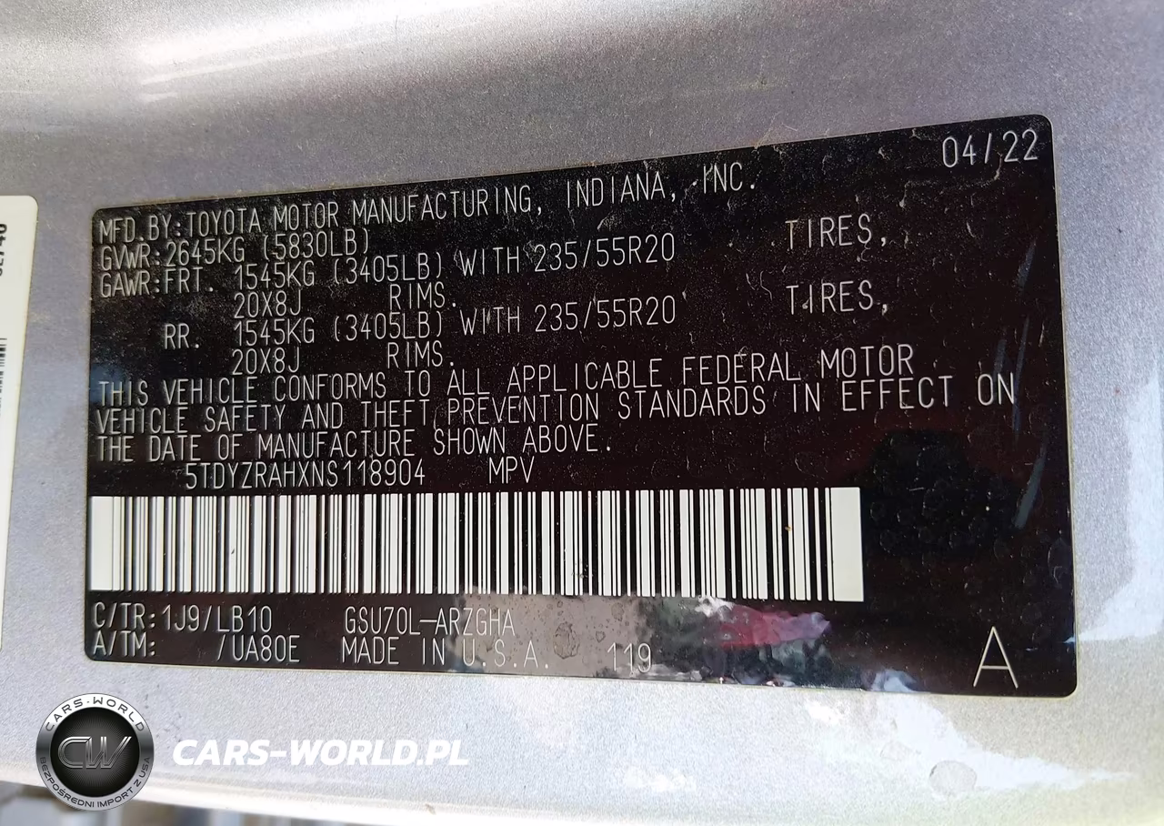 2022 Toyota Highlander Limited VIN:5TDYZRAHXNS118904 - 9