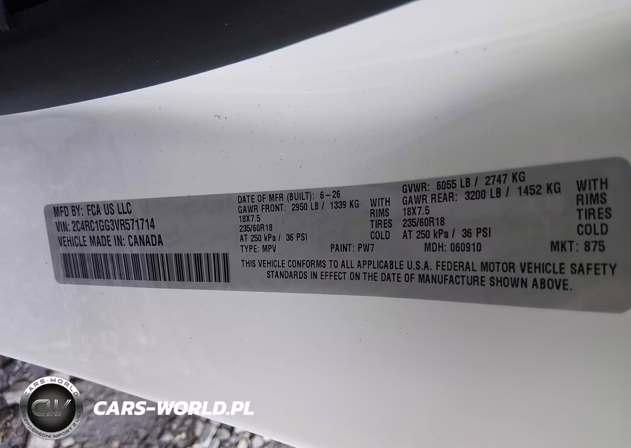 2027 Chrysler Pacifica VIN:2C4RC1GG3VR571714 - 9