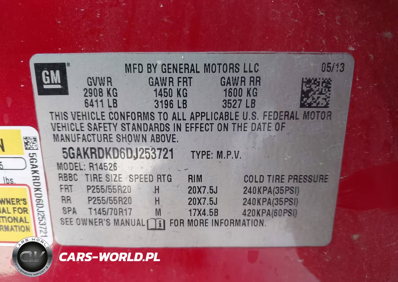 2013 Buick Enclave Premium VIN:5GAKRDKD6DJ253721 - 9