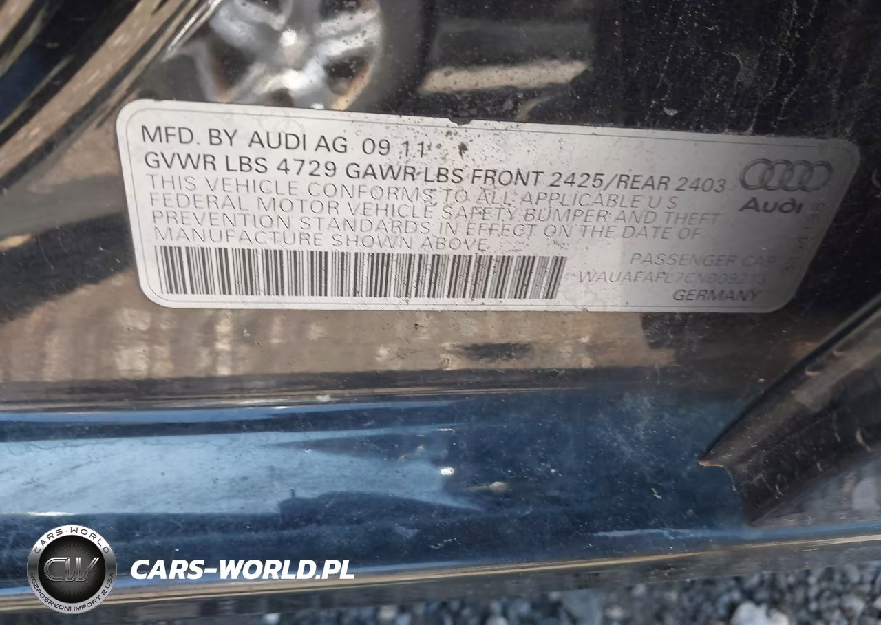 2012 Audi A4 2.0T Premium VIN:WAUAFAFL7CN009213 - 9