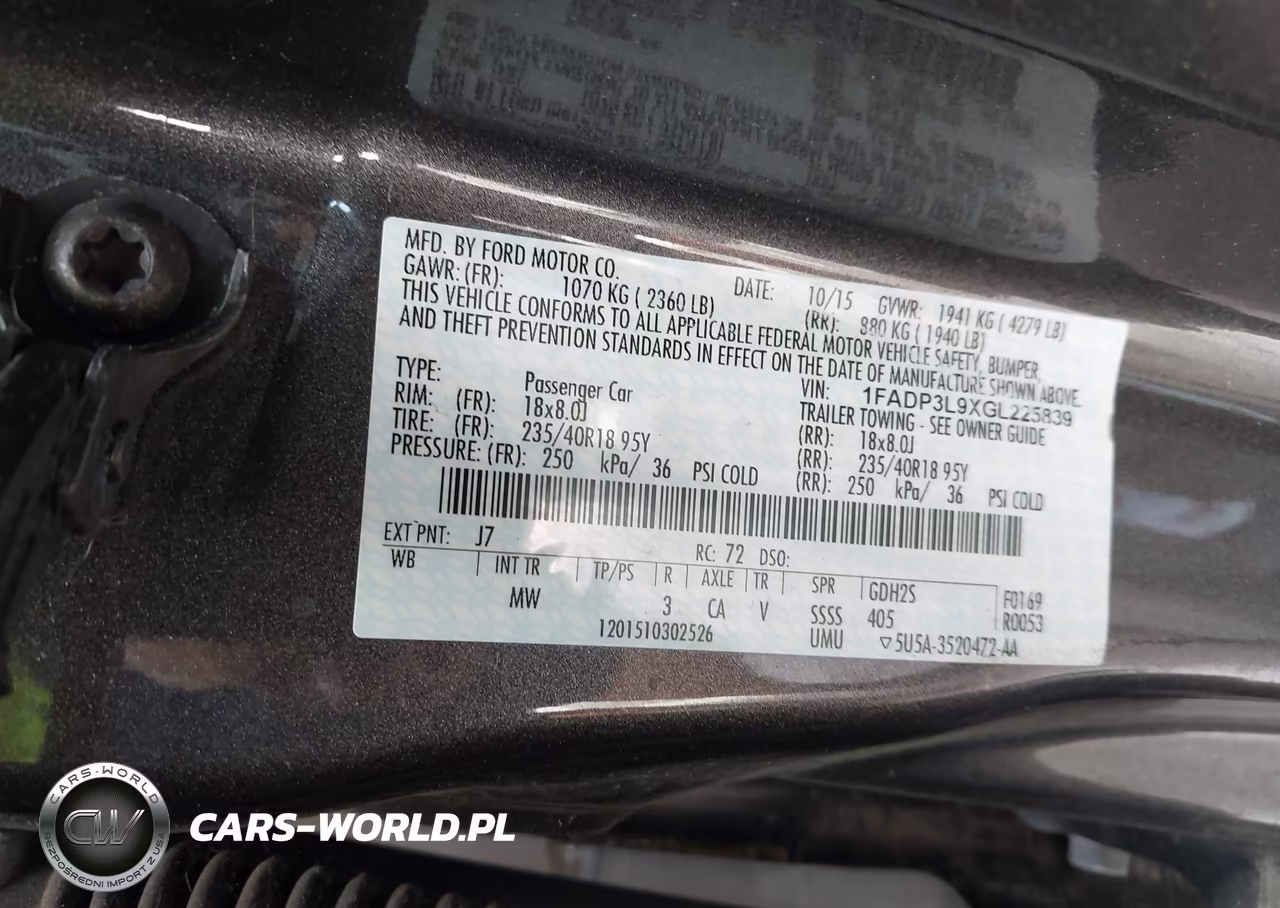 2016 Ford Focus St VIN:1FADP3L9XGL225839 - 9