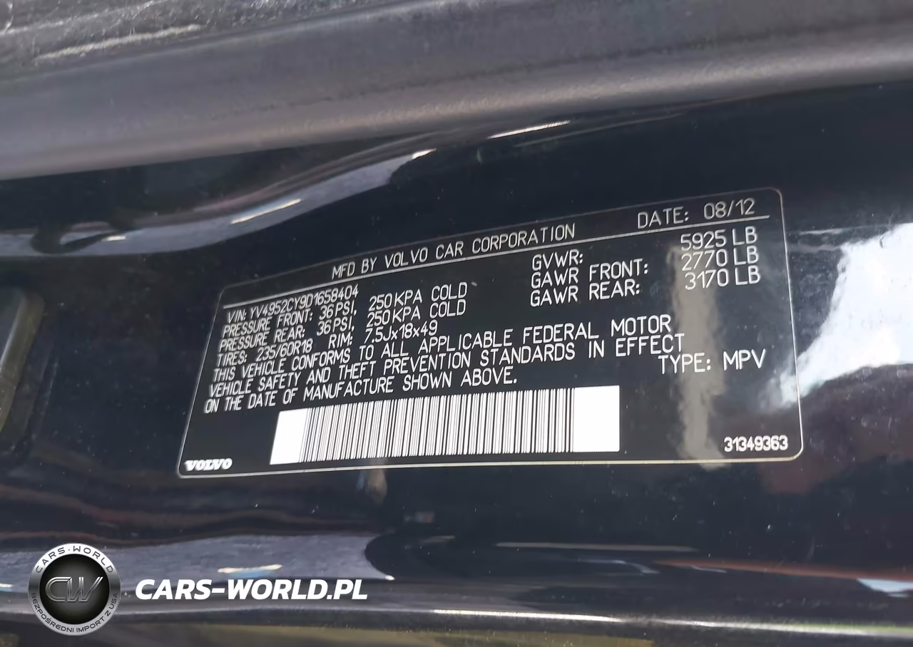 2013 Volvo Xc90 3.2-3.2 Platinum-3.2 Premier Plus VIN:YV4952CY9D1658404 - 9