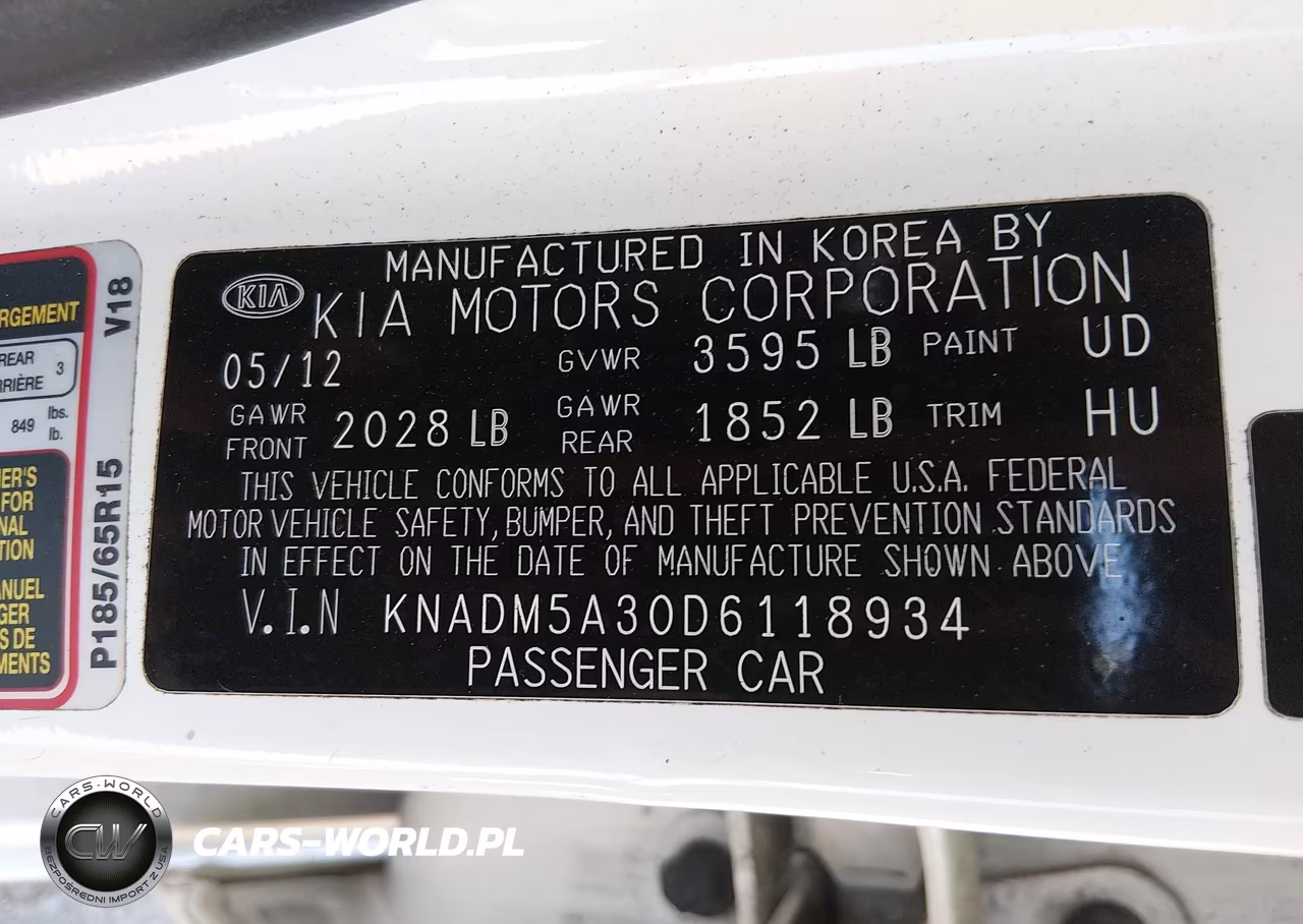 2013 Kia Rio Lx VIN:KNADM5A30D6118934 - 9