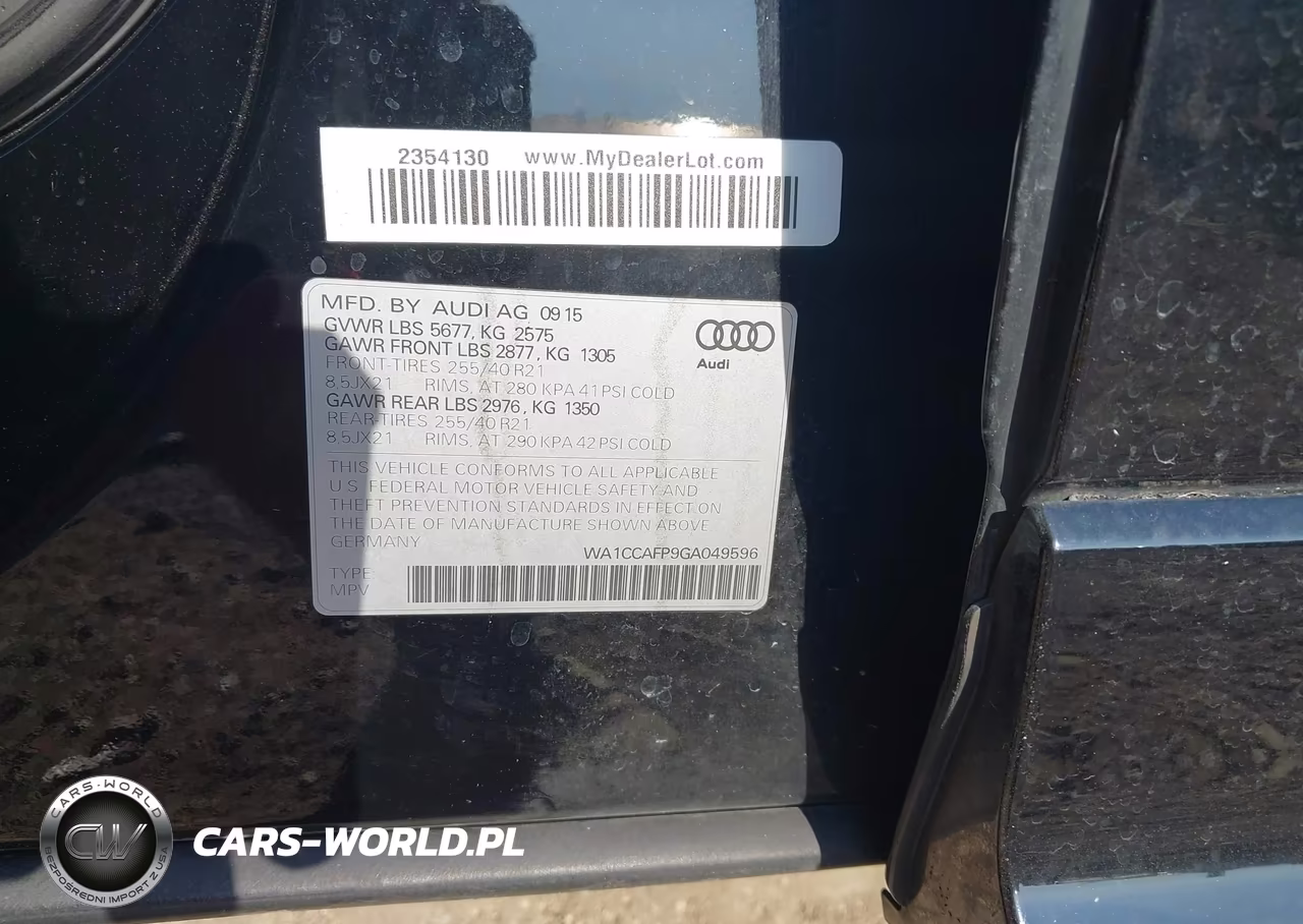 2016 Audi Sq5 3.0T Premium Plus VIN:WA1CCAFP9GA049596 - 9