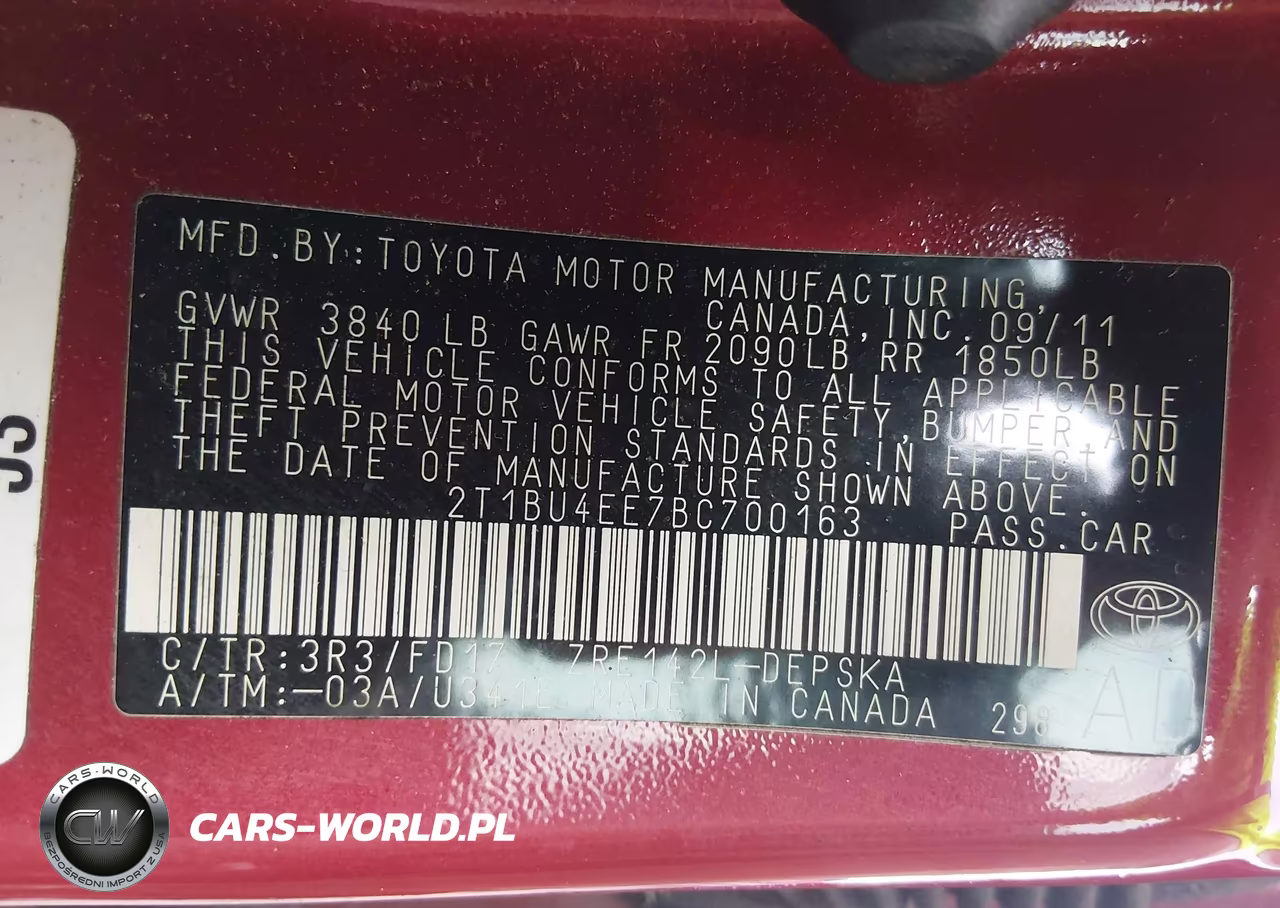 2011 Toyota Corolla S VIN:2T1BU4EE7BC700163 - 9