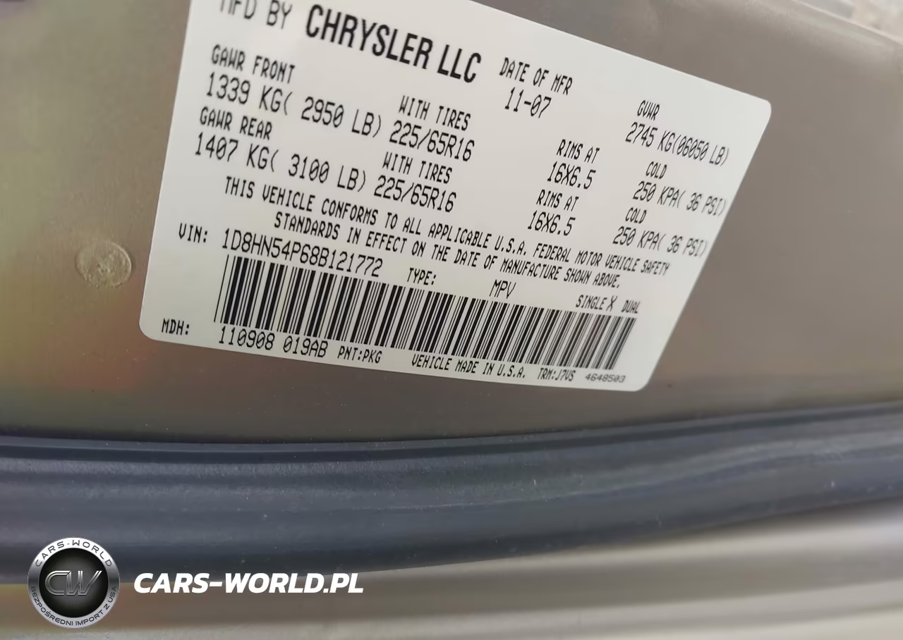 2008 Dodge Grand Caravan Sxt VIN:1D8HN54P68B121772 - 9
