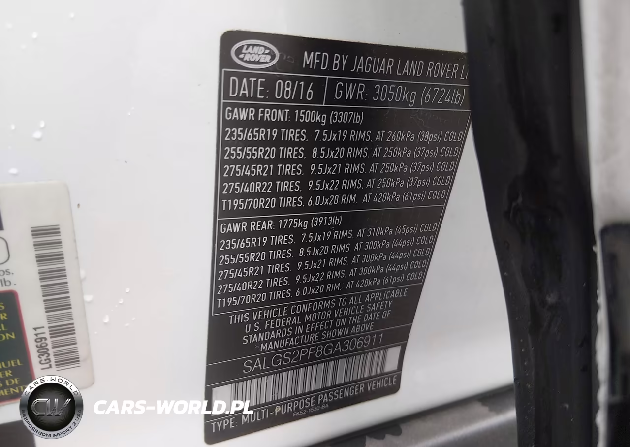 2016 Land Rover Range Rover 3.0L V6 Supercharged Hse VIN:SALGS2PF8GA306911 - 9