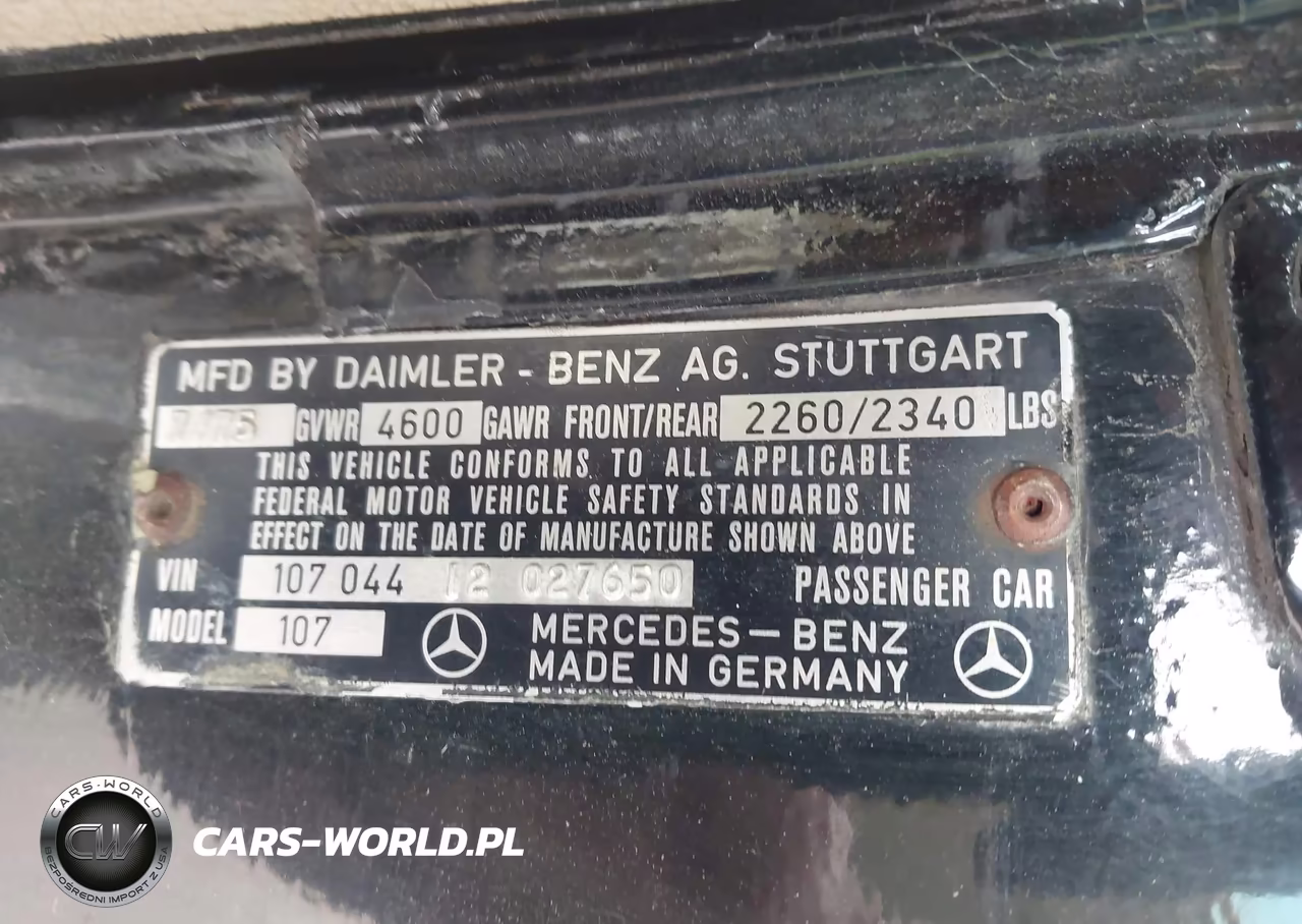1975 Mercedes-Benz 450 Sl VIN:10704412027650 - 9