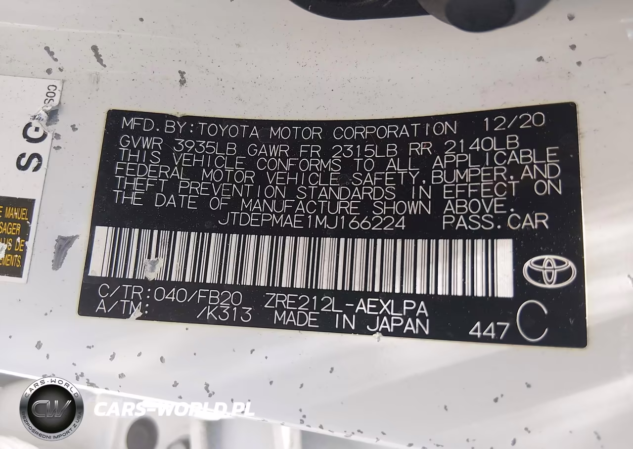 2021 Toyota Corolla Le VIN:JTDEPMAE1MJ166224 - 9