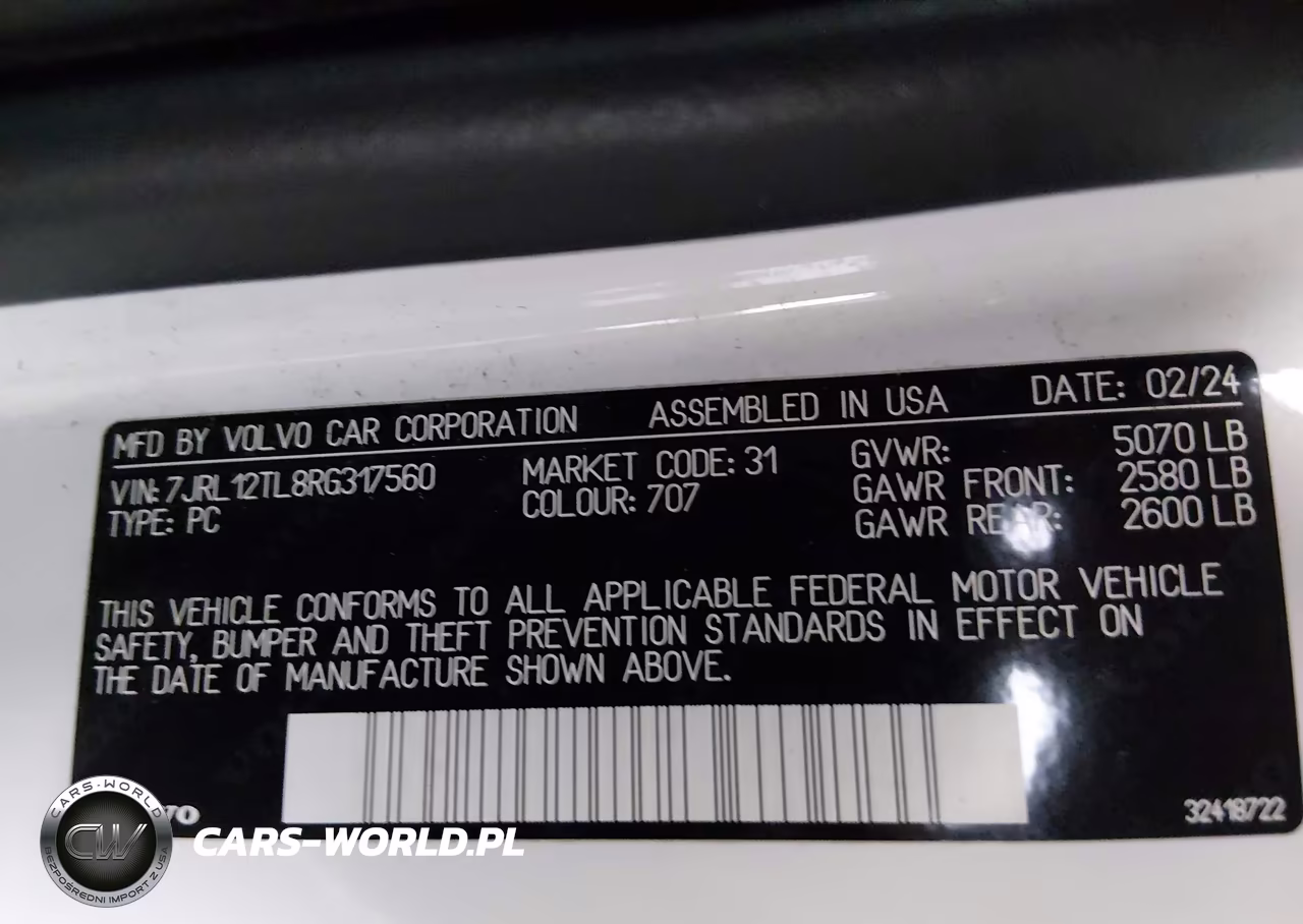 2024 Volvo S60 B5 Plus Dark Theme VIN:7JRL12TL8RG317560 - 9
