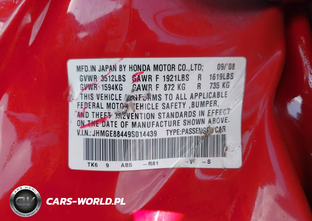 2009 Honda Fit Sport VIN:JHMGE88449S014439 - 9