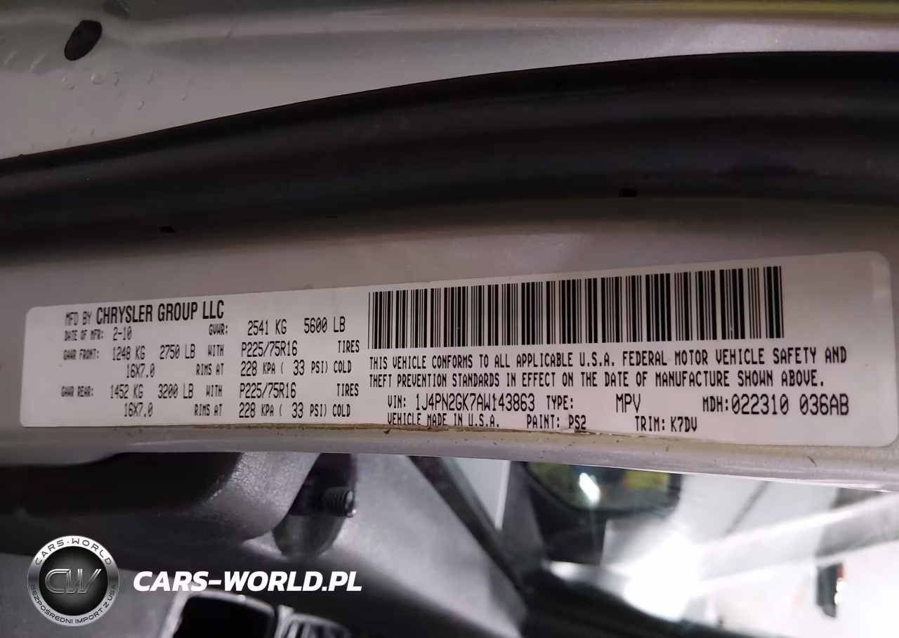 2010 Jeep Liberty Sport VIN:1J4PN2GK7AW143863 - 9