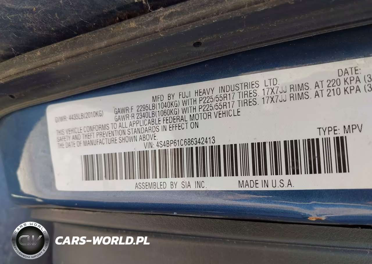 2008 Subaru Outback 2.5I VIN:4S4BP61C686342413 - 9