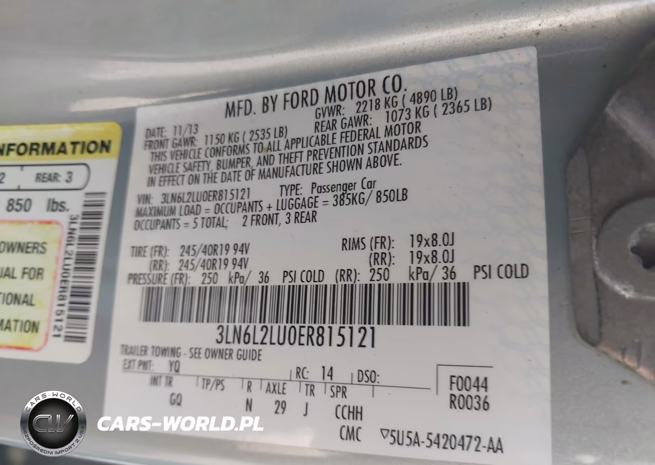 2014 Lincoln Mkz Hybrid VIN:3LN6L2LU0ER815121 - 9