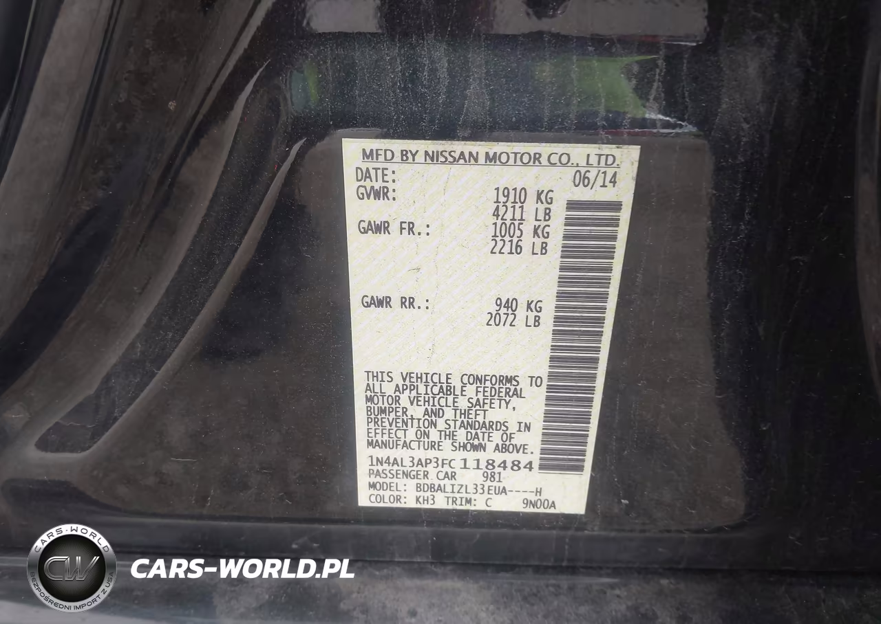 2015 Nissan Altima 2.5 Sv VIN:1N4AL3AP3FC118484 - 9