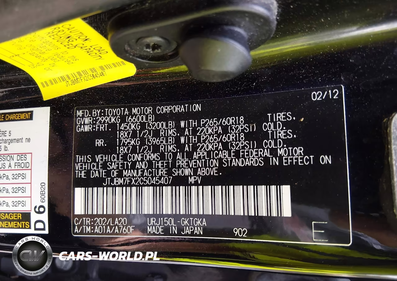 2012 Lexus Gx 460 VIN:JTJBM7FX2C5045407 - 9