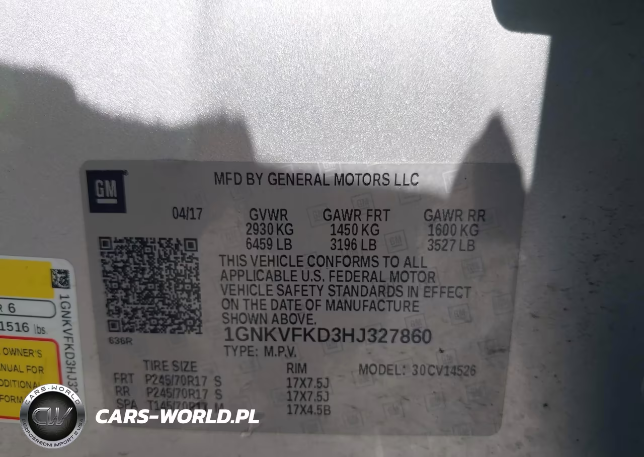 2017 Chevrolet Traverse Ls VIN:1GNKVFKD3HJ327860 - 9