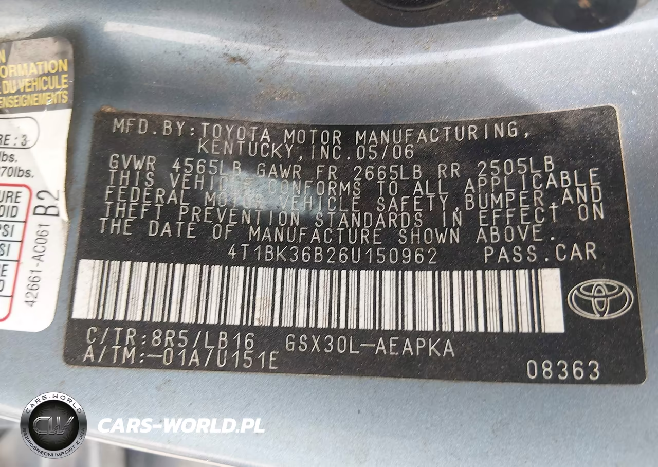 2006 Toyota Avalon Limited VIN:4T1BK36B26U150962 - 9