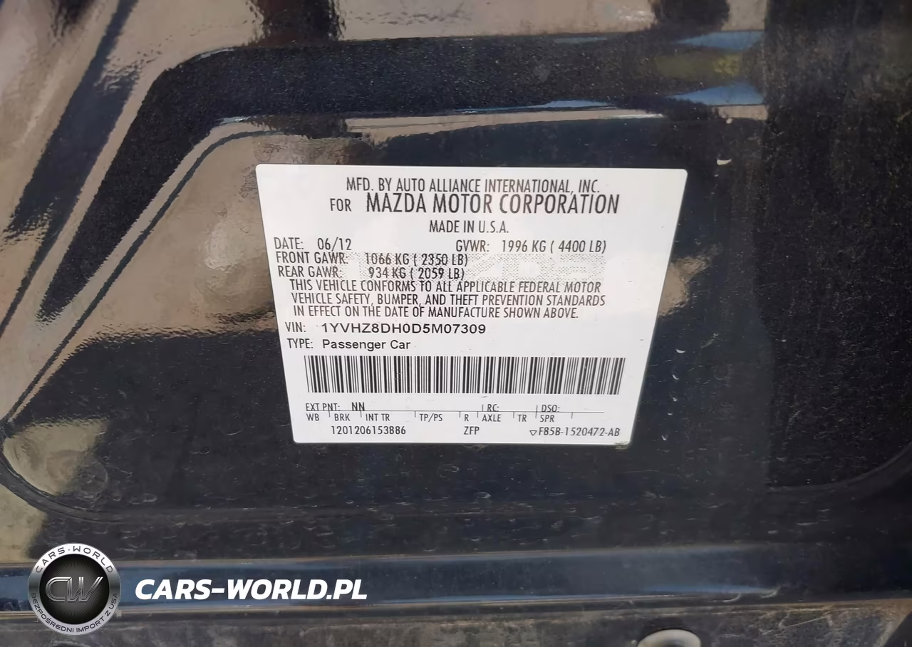 2013 Mazda Mazda6 I Touring VIN:1YVHZ8DH0D5M07309 - 9