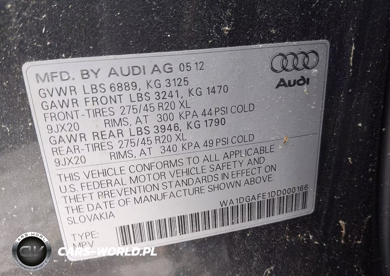 2013 Audi Q7 3.0T S Line Prestige VIN:WA1DGAFE1DD000166 - 9
