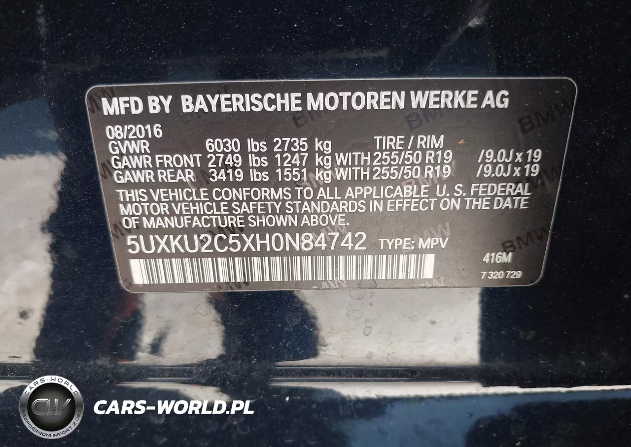 2017 BMW X6 xDrive35I VIN:5UXKU2C5XH0N84742 - 9