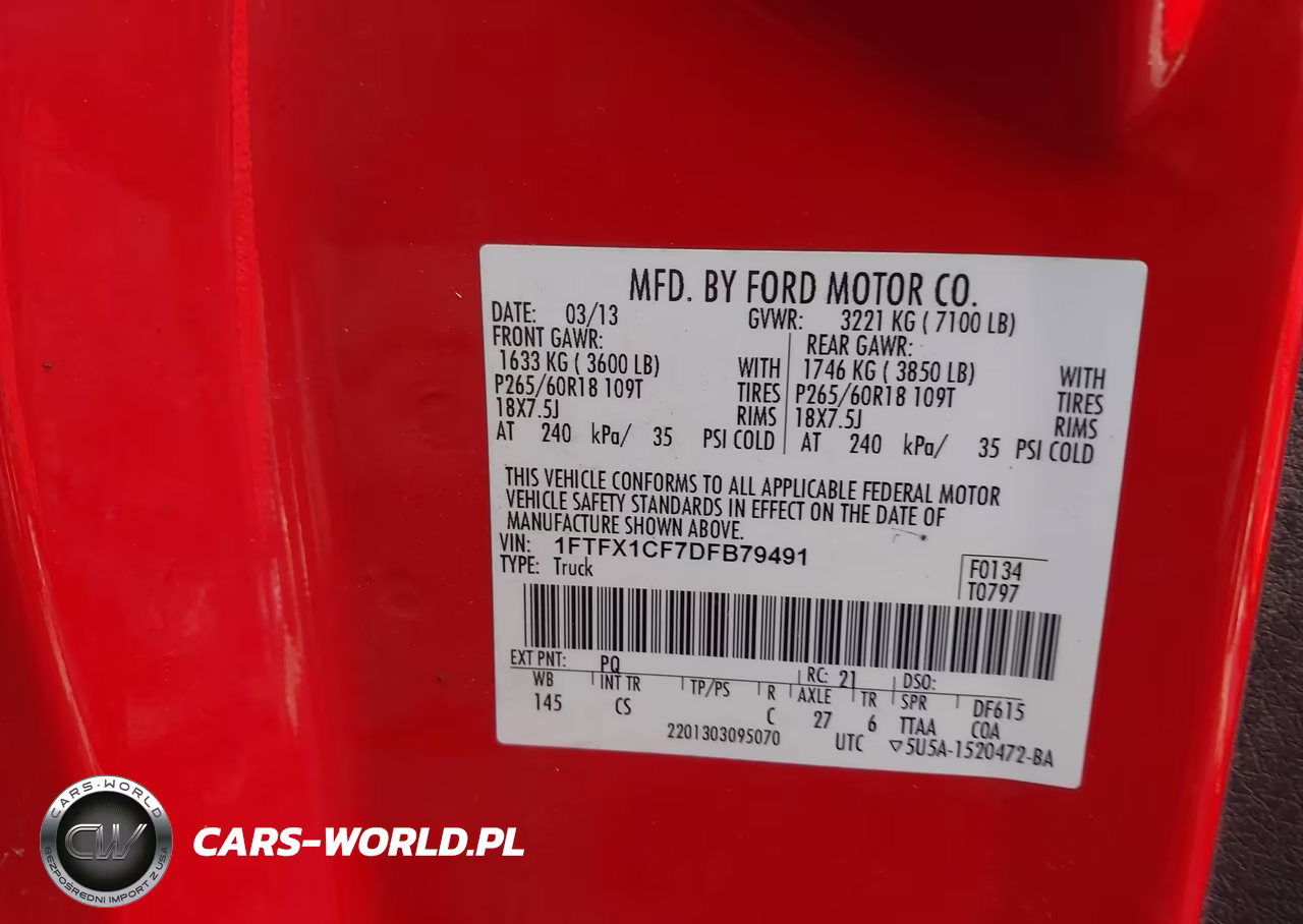 2013 Ford F-150 Stx VIN:1FTFX1CF7DFB79491 - 9