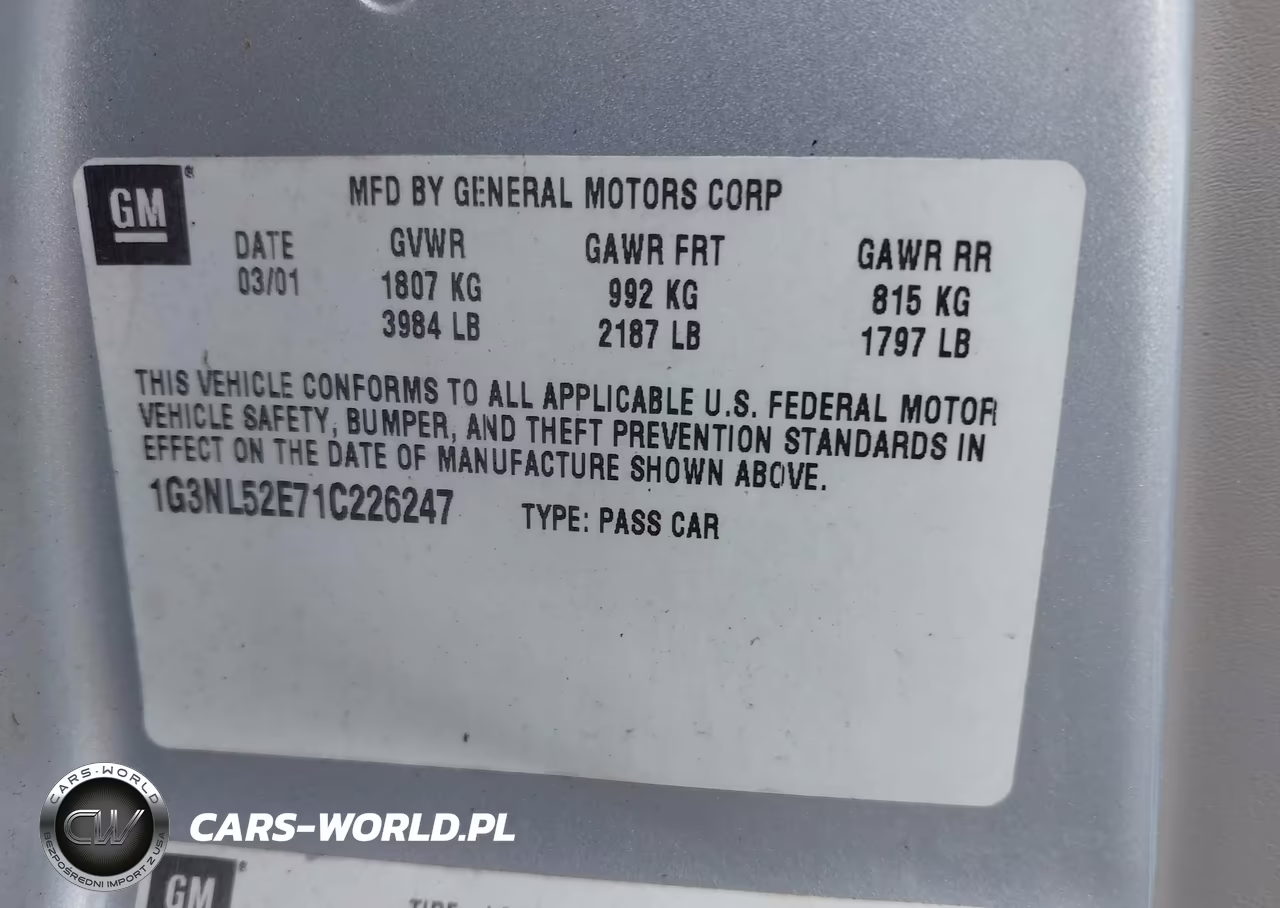 2001 Oldsmobile Alero Gl1 VIN:1G3NL52E71C226247 - 9