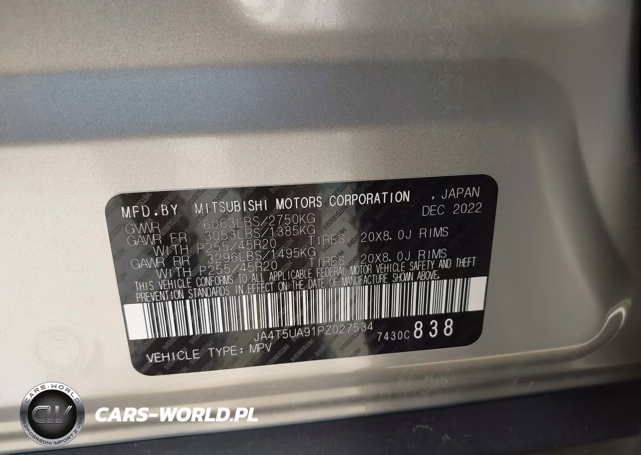 2023 Mitsubishi Outlander Phev Se S-Awc VIN:JA4T5UA91PZ027534 - 9