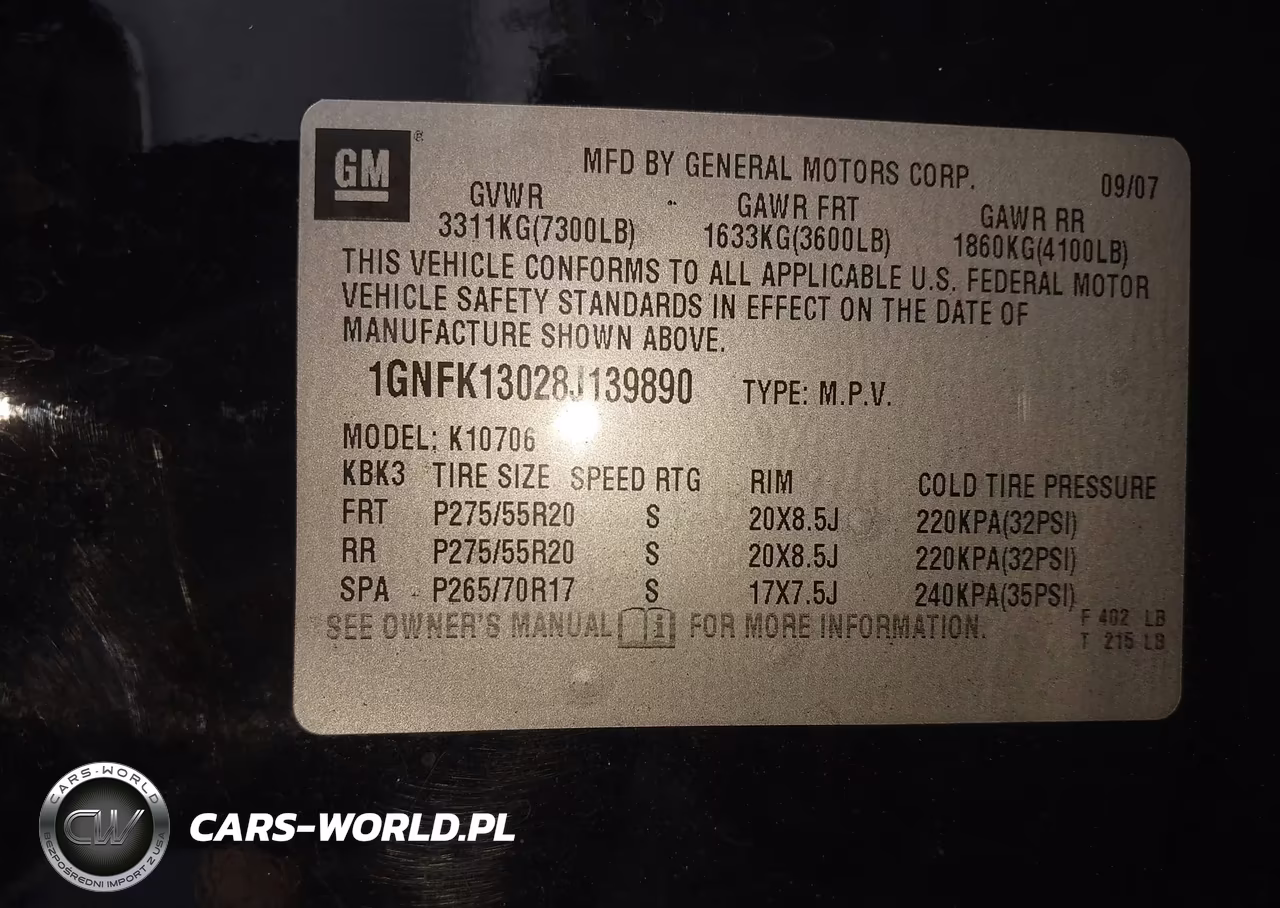 2008 Chevrolet Tahoe Ltz VIN:1GNFK13028J139890 - 9