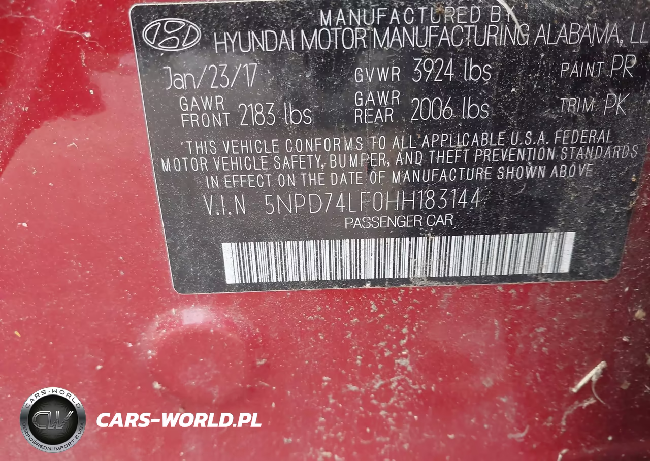 2017 Hyundai Elantra Se VIN:5NPD74LF0HH183144 - 9