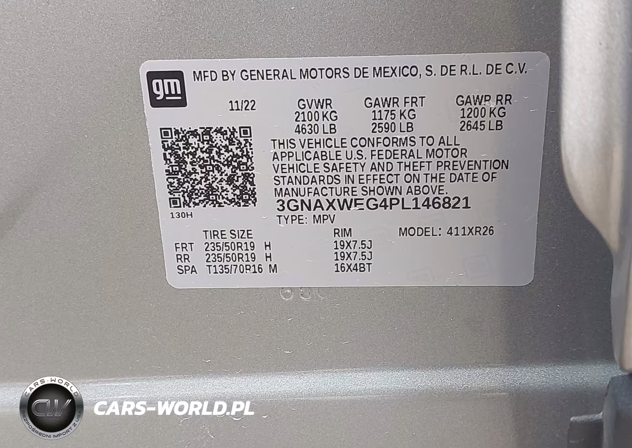 2023 Chevrolet Equinox Awd Rs VIN:3GNAXWEG4PL146821 - 17