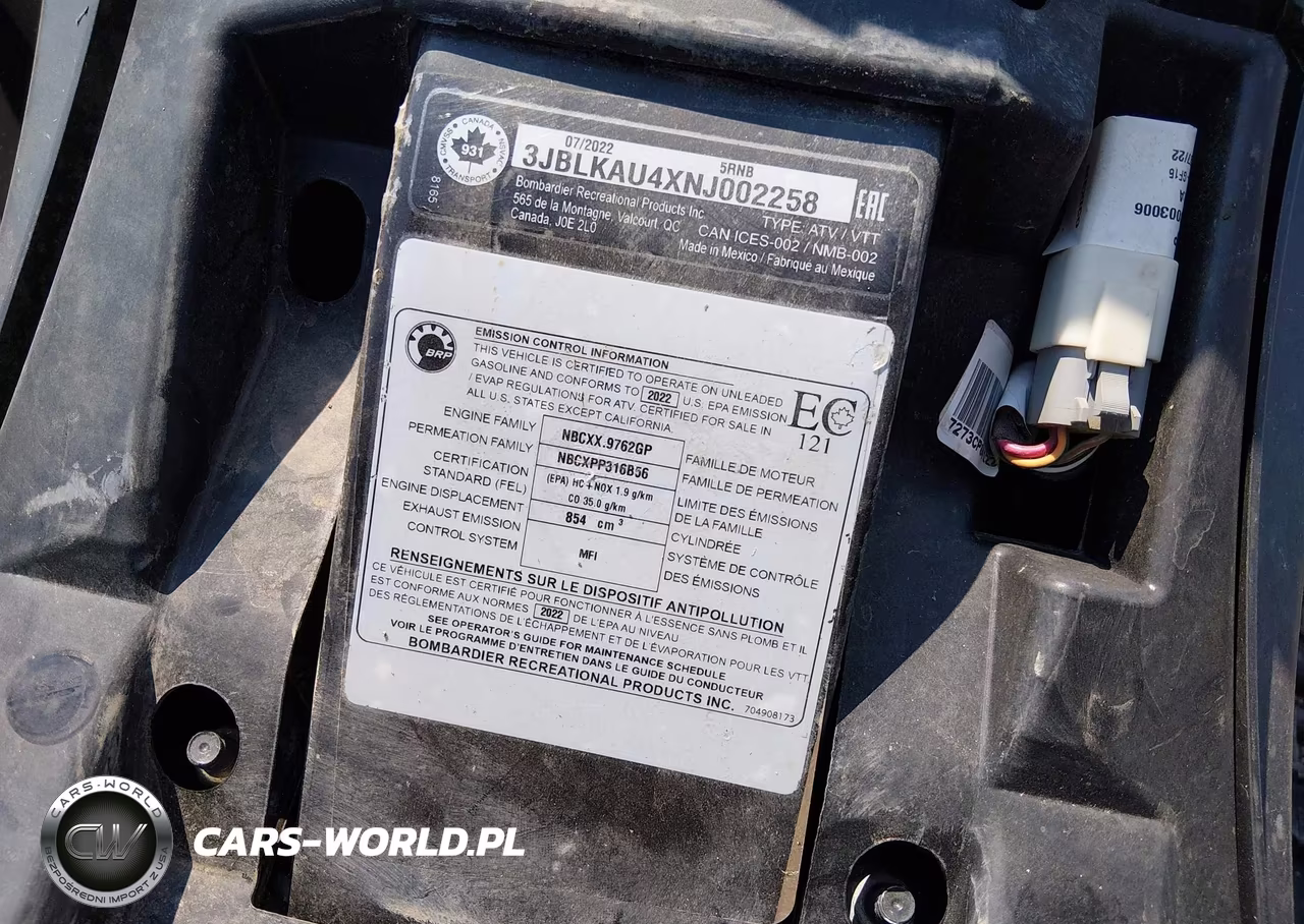 2022 Can-Am Outlander Xt 850-Xt-P 850 VIN:3JBLKAU4XNJ002258 - 10