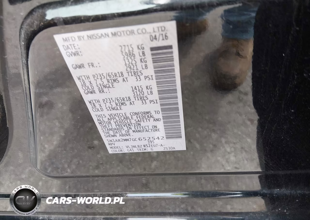 2016 Nissan Pathfinder S VIN:5N1AR2MM7GC652542 - 9