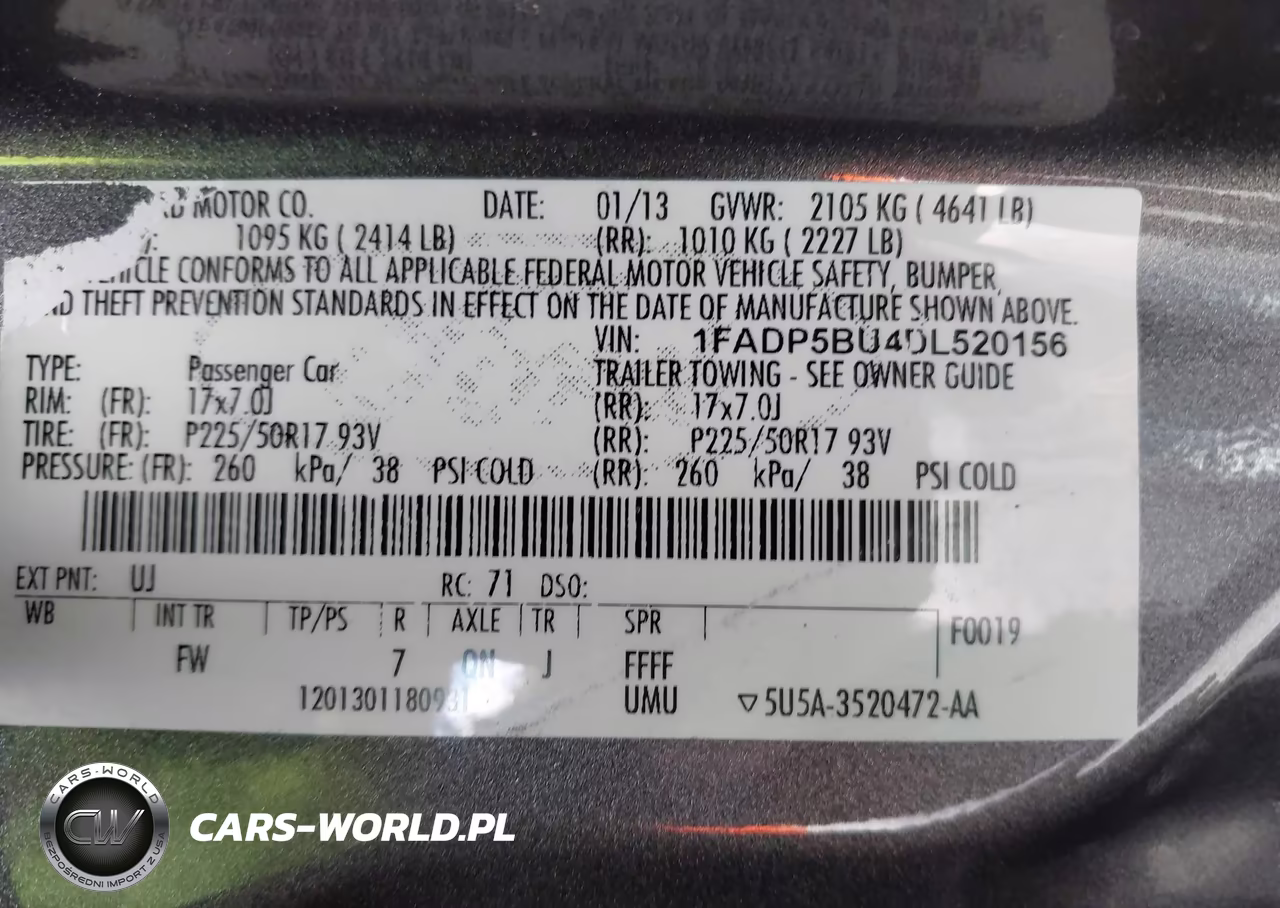 2013 Ford C-Max Hybrid Sel VIN:1FADP5BU4DL520156 - 9