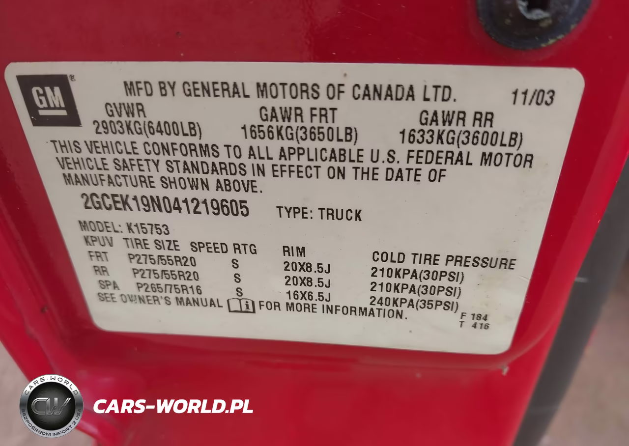 2004 Chevrolet Silverado 1500 Ss VIN:2GCEK19N041219605 - 9